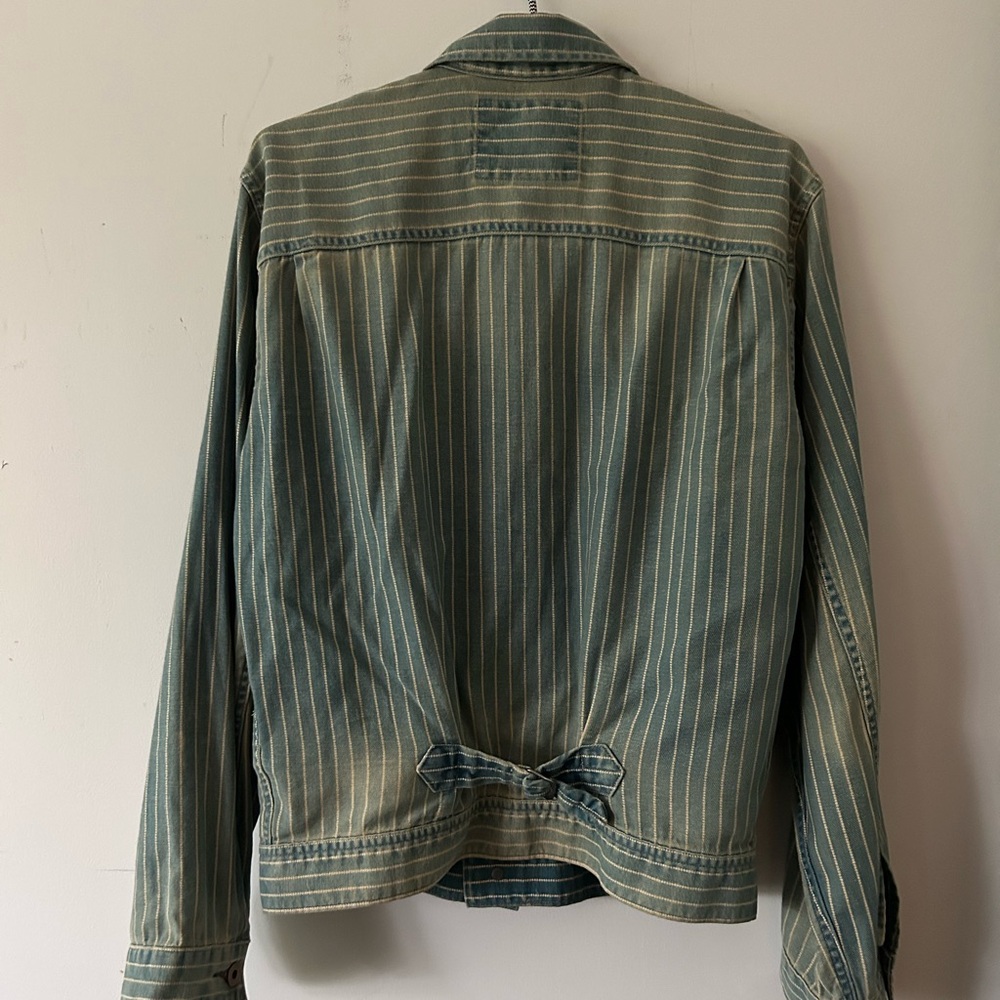 RRL STRIPED DENIM JACKET RARE RALPH LAUREN - Picture 6 of 6